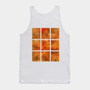 Nature's Colours in Warm Red and Orange Abstract Art Tank Top